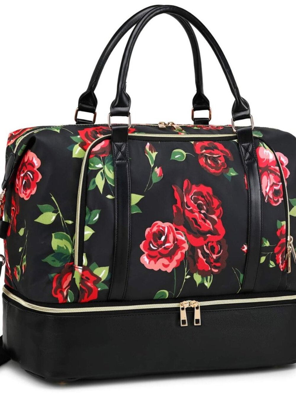 Weekender Bag for Women, Travel Carry On Bag with Shoe Compartment